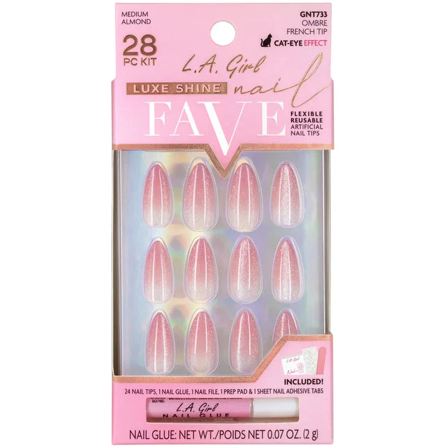 LA Girl Luxe Shine Fave Nail Tips - Ombre French