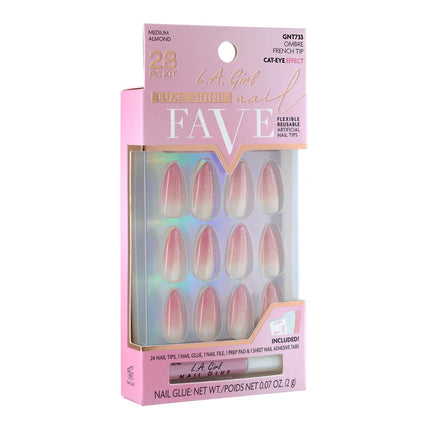 LA Girl Luxe Shine Fave Nail Tips - Ombre French