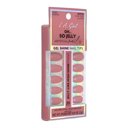 LA Girl Oh So Jelly Nail Tips  - Love You A Latte