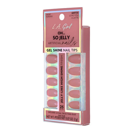 LA Girl Oh So Jelly Nail Tips  - Love You A Latte