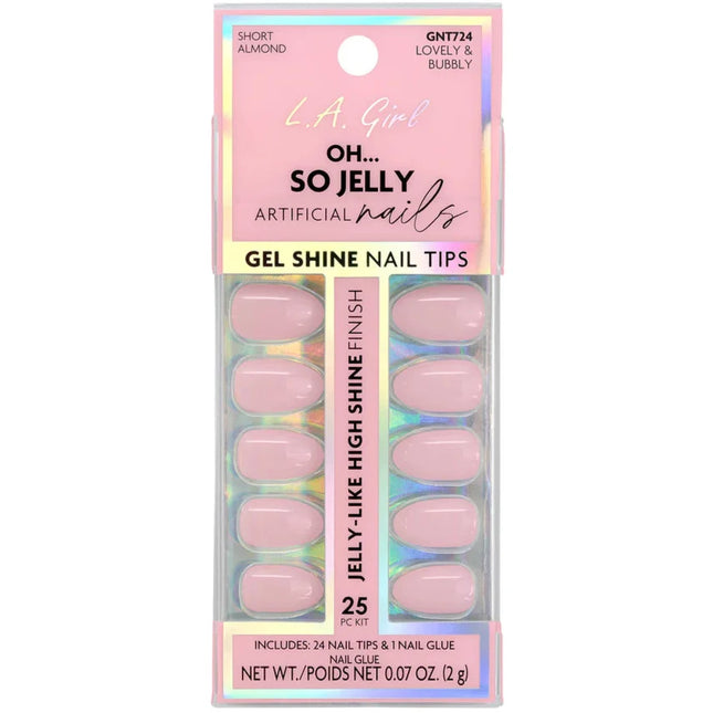 LA Girl Oh So Jelly Nail Tips  - Lovely & Bubbly