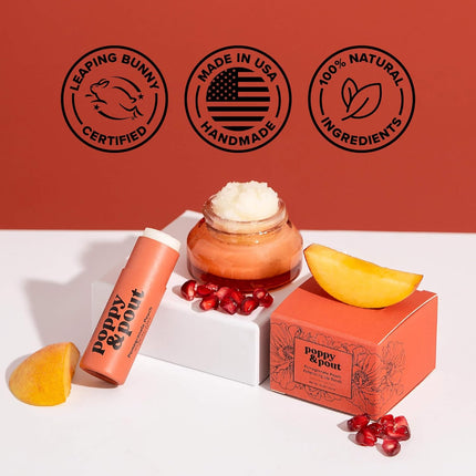 Poppy & Pout Lip Balm - Blood Orange Mint