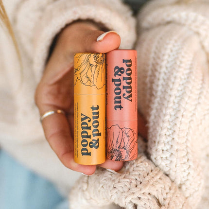 Poppy & Pout Lip Balm - Blood Orange Mint