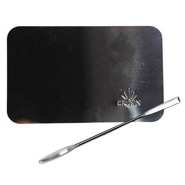 Crown Pro Stainless Steel Mixing Plate and Spatula Combo - Blissible