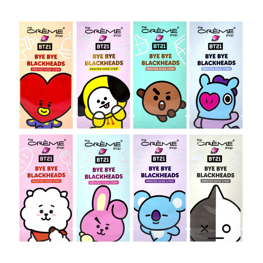 The Creme Shop BT21: Bye Bye Blackheads - Printed Pore Strips (Set of 8)