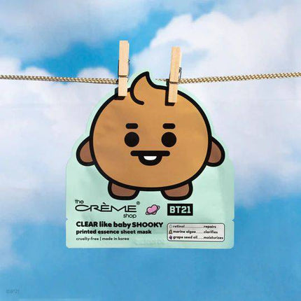 The Creme Shop CLEAR Like Baby SHOOKY Printed Essence Sheet Mask - Retinol, Marine Algae, Grape Seed Oil