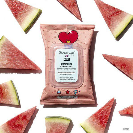 The Creme Shop TATA Complete Cleansing Towelettes - Retinol & Watermelon (20 Pre-Wet Towelettes)