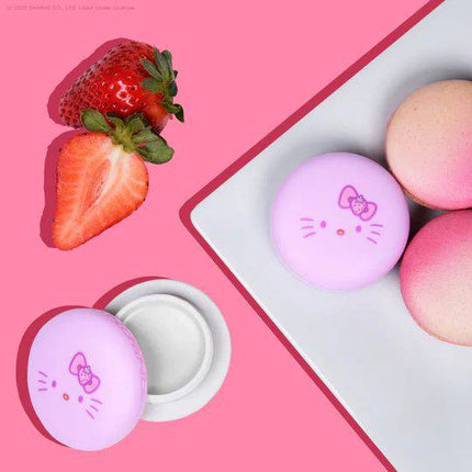 The Creme Shop x Hello Kitty Macaron Lip Balm - Strawberry Rose Latte