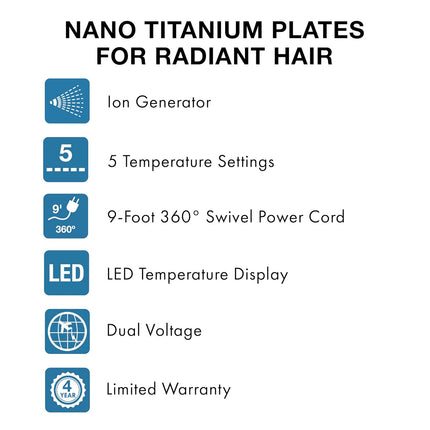 BaBylissPRO Nano Titanium™ 1¼" Ionic Straightener