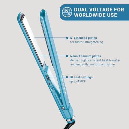 BaBylissPRO Nano Titanium 1" Ultra-Thin Straightener