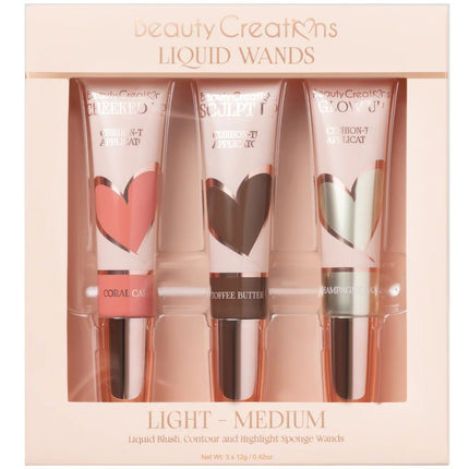 Beauty Creations Flawless Stay Liquid Wand Trio Light - Medium