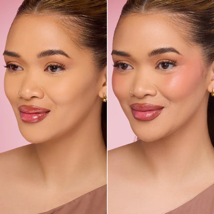 Beauty Creations Liquid Blush  Model Wearing Desert Rose