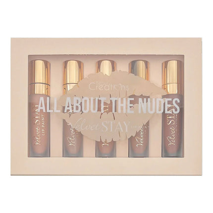 Beauty Creations Velvet Stay Lip Paint Set - All About The Nudes