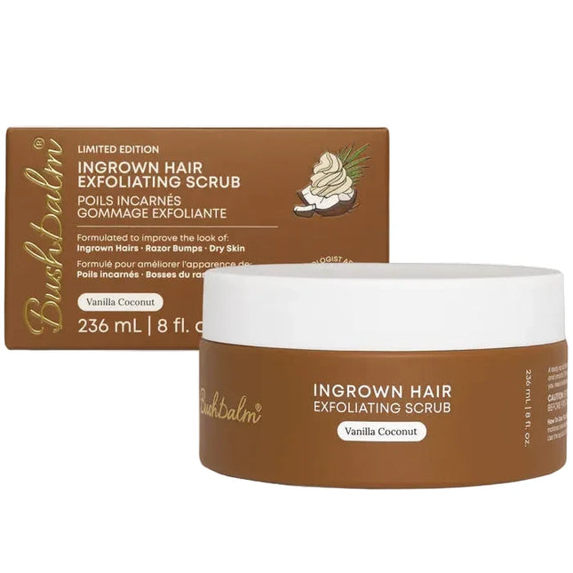 Bushbalm Vanilla Coconut Ingrown Hair Exfoliating Scrub