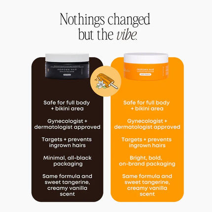 Bushbalm Vanilla Tangerine Ingrown Hair Exfoliating Scrub