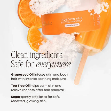 Bushbalm Vanilla Tangerine Ingrown Hair Exfoliating Scrub
