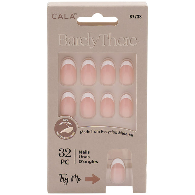 CALA Barely There | Oval French Tip Press On Nails (32 PCS)