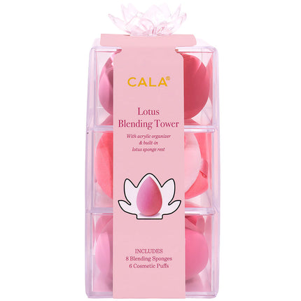 Cala Lotus 14 PC Blending Sponge Tower Pink