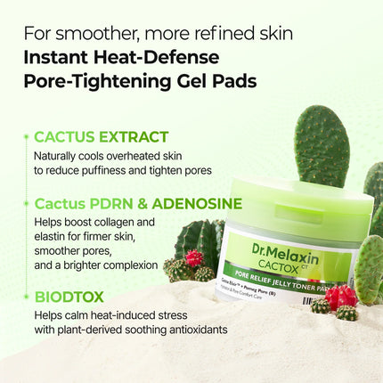 Dr. Melaxin CACTOX Pore Relief Jelly Toner 60 Pads