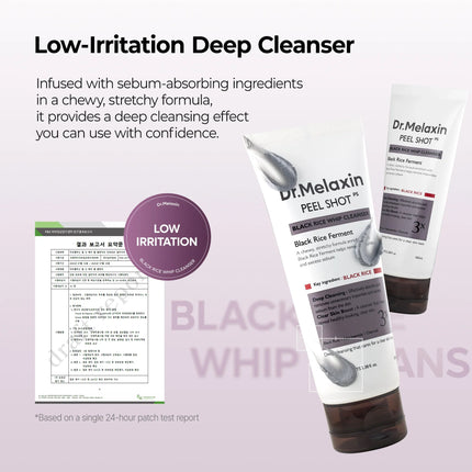 Dr. Melaxin Peel Shot Black Rice Mochi Whip Cleanser