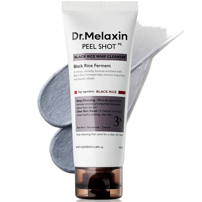 Dr. Melaxin Peel Shot Black Rice Mochi Whip Cleanser