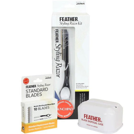 Feather Detail Styling Razor Kit - Short Handle