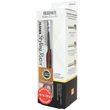 Feather Wood Look Styling Razor Kit