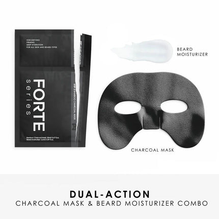 Forte Series Bamboo Charcoal Face Mask - Intense Hydrating & Detoxifying - 4 pack
