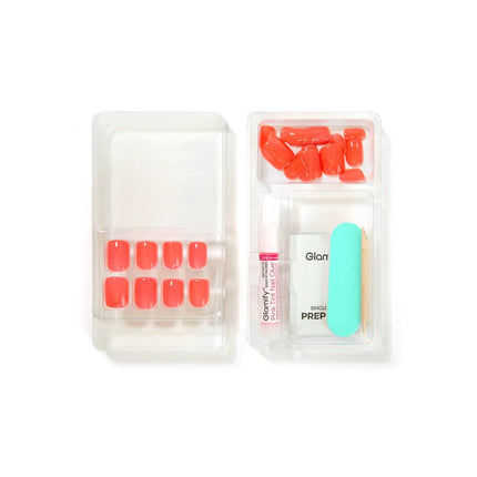 Absolute New York Glamify NTME01 Mesmerize Deluxe Press On Nails - Square Short