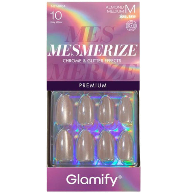 Absolute New York Glamify NTMR04 Mesmerize Premium Press On Nails - Almond Medium