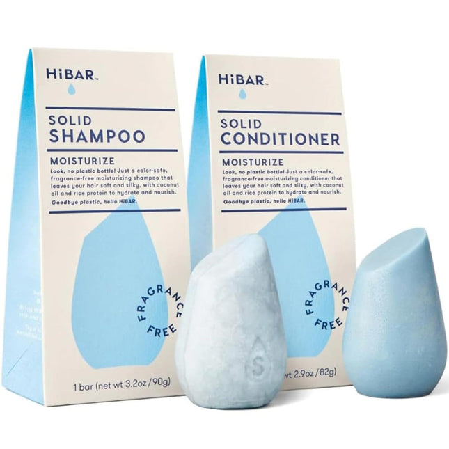 HiBar Fragrance-Free Moisturize Shampoo & Conditioner Set