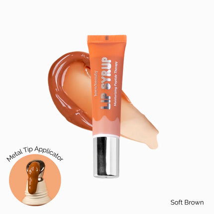 Kara Beauty Lip Syrup Moisturizing Peptide Therapy Soft Brown