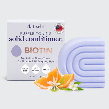 kitsch Purple Toning Conditioner Bar for Color Treated & Grey Hair