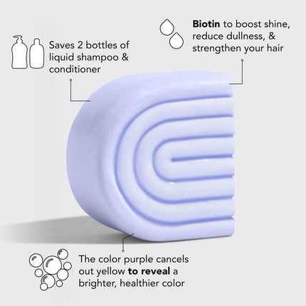 kitsch Purple Toning Conditioner Bar for Color Treated & Grey Hair