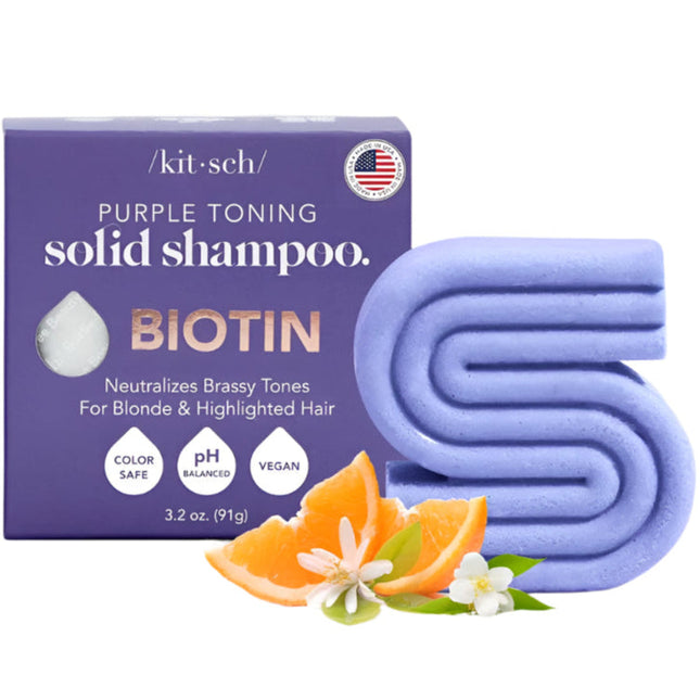 kit-sch Purple Toning Shampoo Bar for Color Treated & Grey Hair