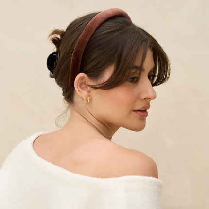 kitsch Black & Chocolate Satin & Velvet Headbands