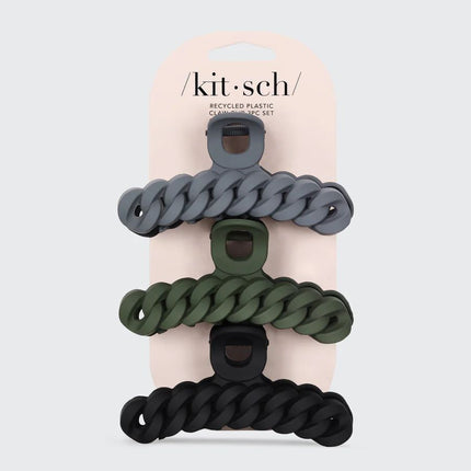 kitsch-black-moss-chain-claw-clips-3pc-set-3