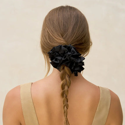 kitsch Black Ruffle Scrunchie