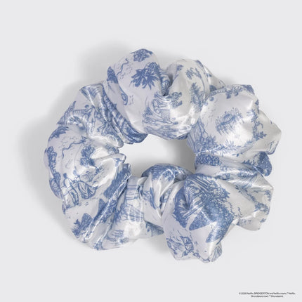 kitsch Bridgerton x Kitsch Satin Pillow Scrunchies® in Toile in Bloom