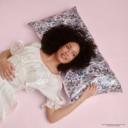 kitsch Bridgerton x Kitsch Satin Pillowcase in Wisteria - King