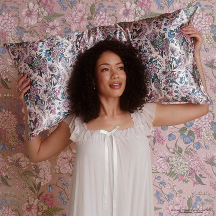 kitsch Bridgerton x Kitsch Satin Pillowcase in Wisteria - King
