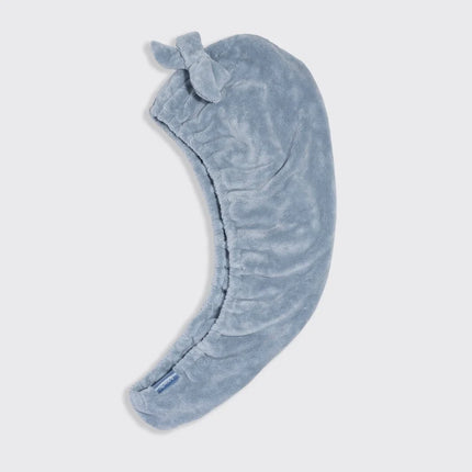 kitsch Coastal Blue Plush Microfiber Hair Towel Turban