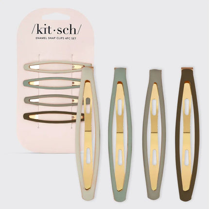 kitsch-enamel-elongated-snap-clips-4pc-set-eucalyptus-1