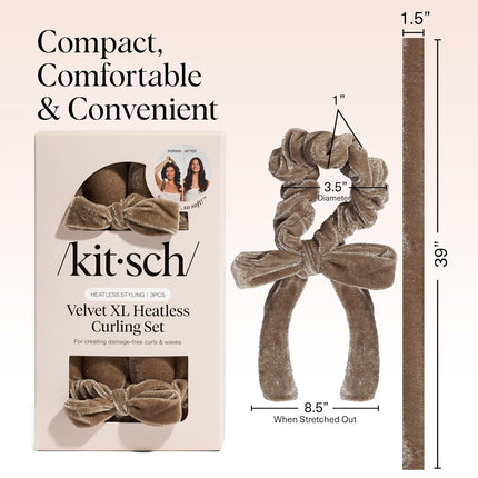 kitsch Eucalyptus Velvet XL Heatless Curling Set
