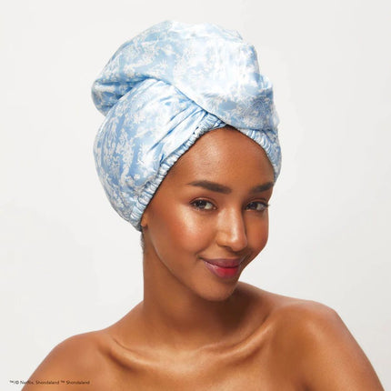 kitsch-kitsch-x-bridgerton-satin-wrapped-hair-towel-toile-de-blue-3