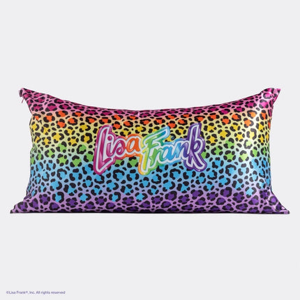 kitsch Lisa Frank x Kitsch Satin Pillowcase in Rainbow Leopard - King