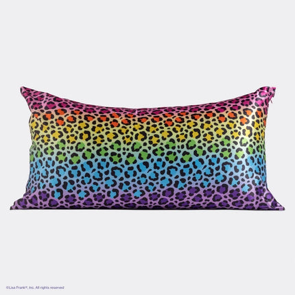 kitsch Lisa Frank x Kitsch Satin Pillowcase in Rainbow Leopard - King