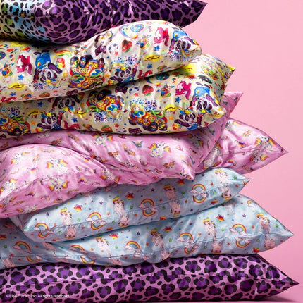 kitsch Lisa Frank x Kitsch Satin Pillowcase in Rainbow Leopard