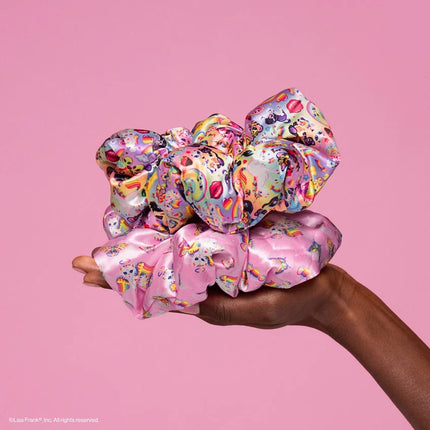 kitsch Lisa Frank X Kitsch Pillow Scrunchies® in Satin in the Fantastic World of Lisa Frank