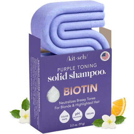 kitsch Purple Toning Shampoo Bar for Color Treated & Grey Hair